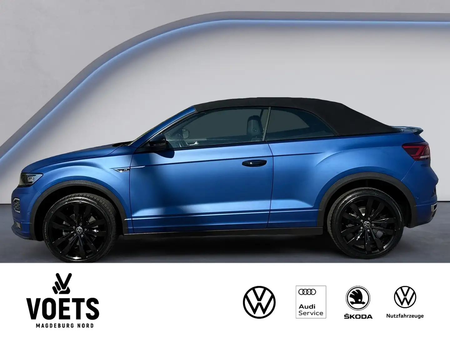 Volkswagen T-Roc Cabriolet 1.5TSI DSG R-Line LED+NAV+AHK+ Bleu - 2