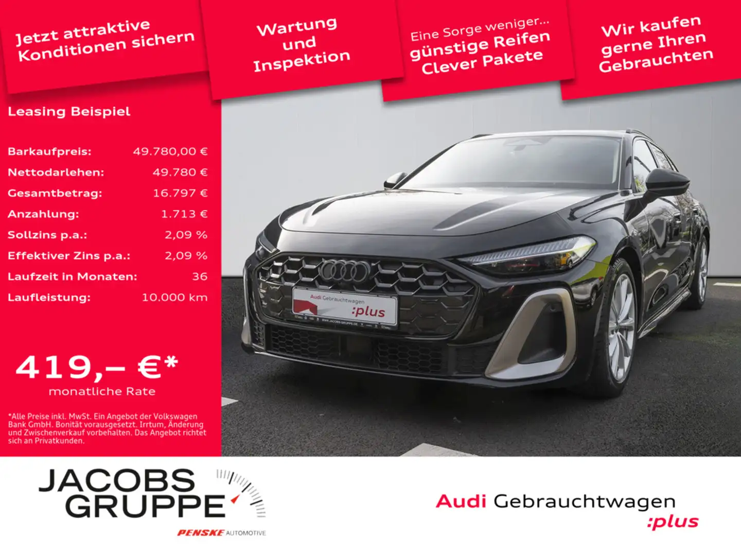 Audi A5 Avant TFSI 110 kW edition one ACC,AHK,Matr Schwarz - 1