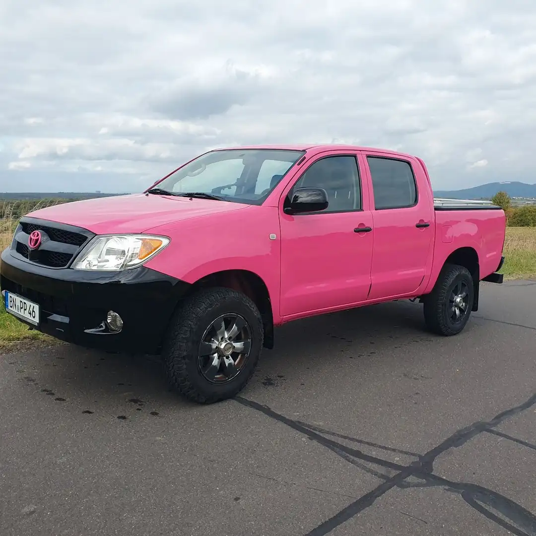 Toyota Hilux 2.5 4x4 Doppelkabine, Einmalig, AHK, Klima Rot - 1