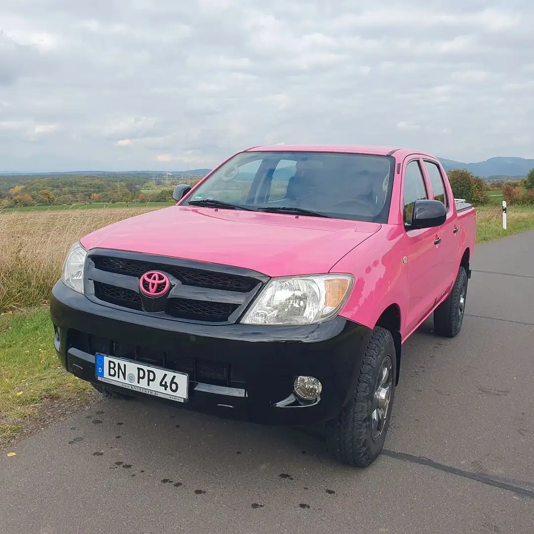 Toyota Hilux 2.5 4x4 Doppelkabine, Einmalig, AHK, Klima Rot - 2