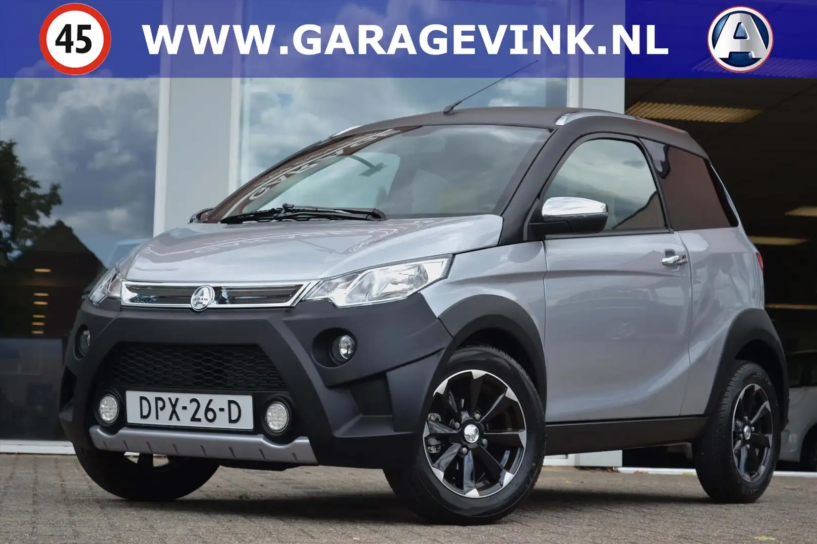 Aixam Crossline S9 AIRCO Premium ABS Brommobiel Zilver - 1