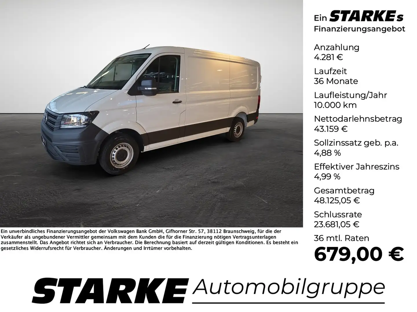 Volkswagen Crafter 35 Kasten 2.0 TDI mittellang Weiß - 1
