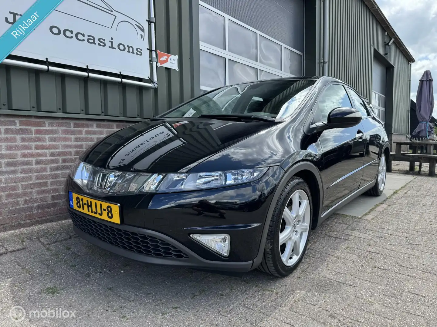 Honda Civic 1.8 Comfort|Airco|Cruise|Navi|Dealer onderhouden| Zwart - 2