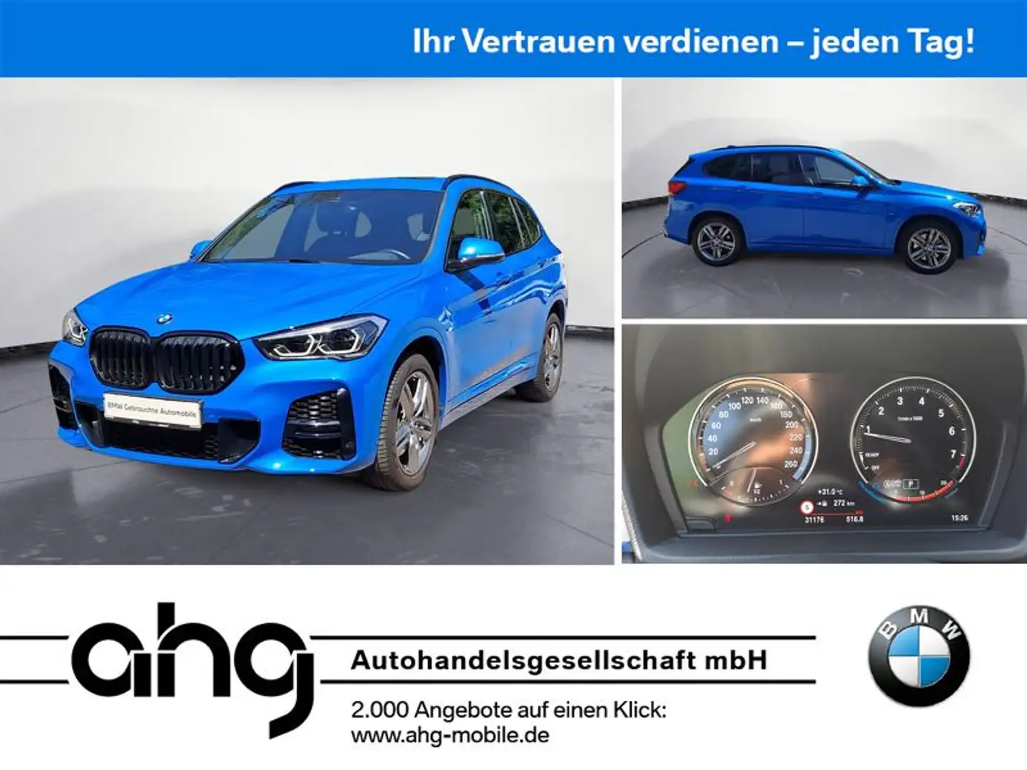 BMW X1 xDrive20i M Sport Steptronic Sport Aut. PDC Blau - 1