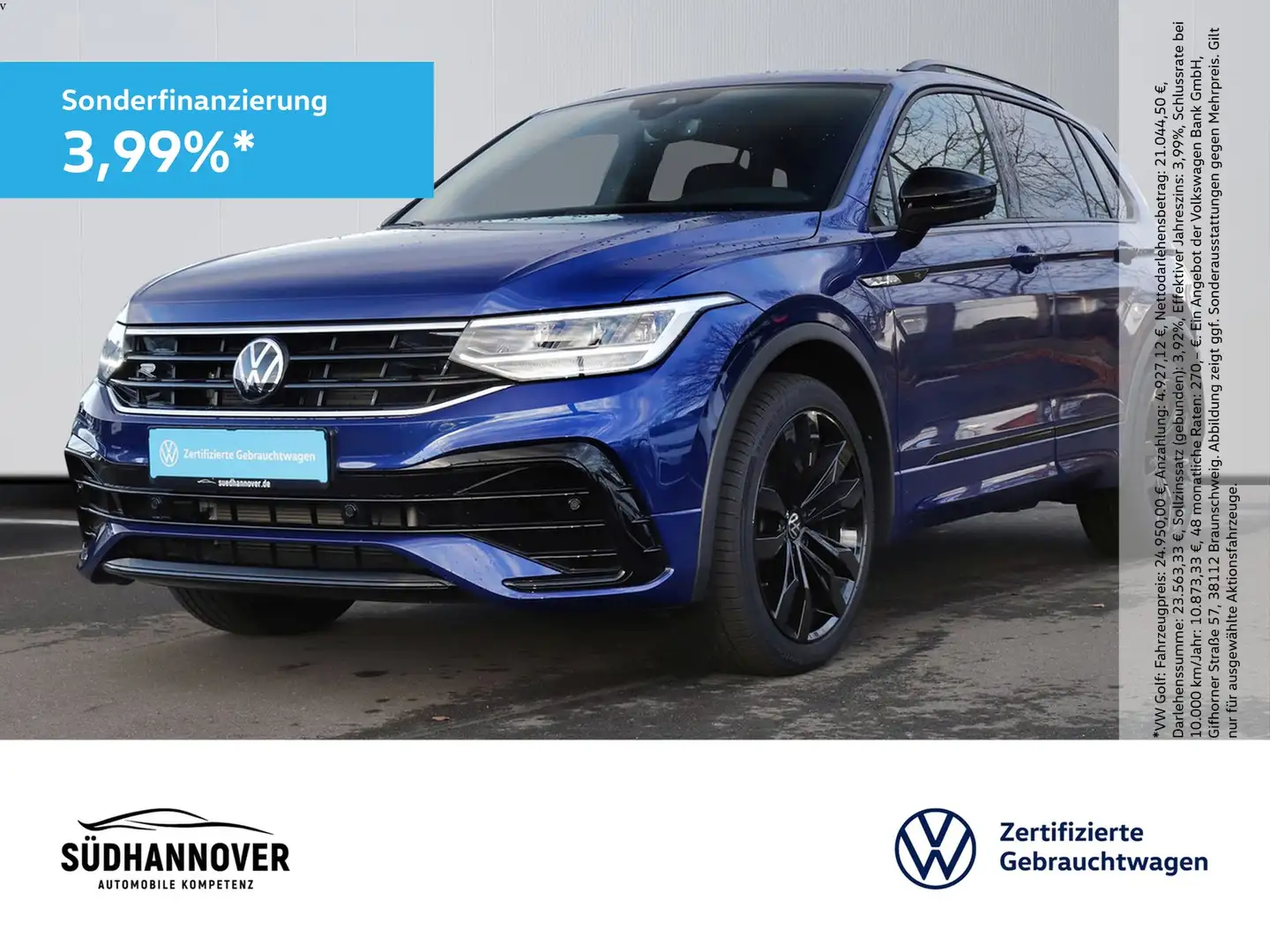 Volkswagen Tiguan R-Line 2.0 TDI DSG AHK+NAVI+SHZ+PDC+LED Azul - 1