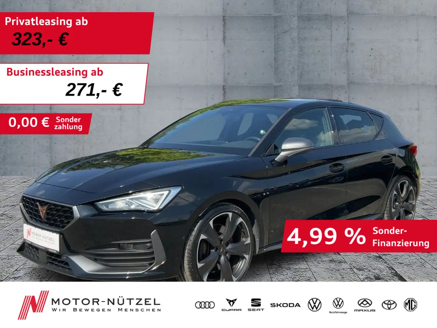 CUPRA Leon VZ 2.0 TSI DSG 4JG+LED+NAV+ACC+DAB+BEATS+19 Schwarz - 1