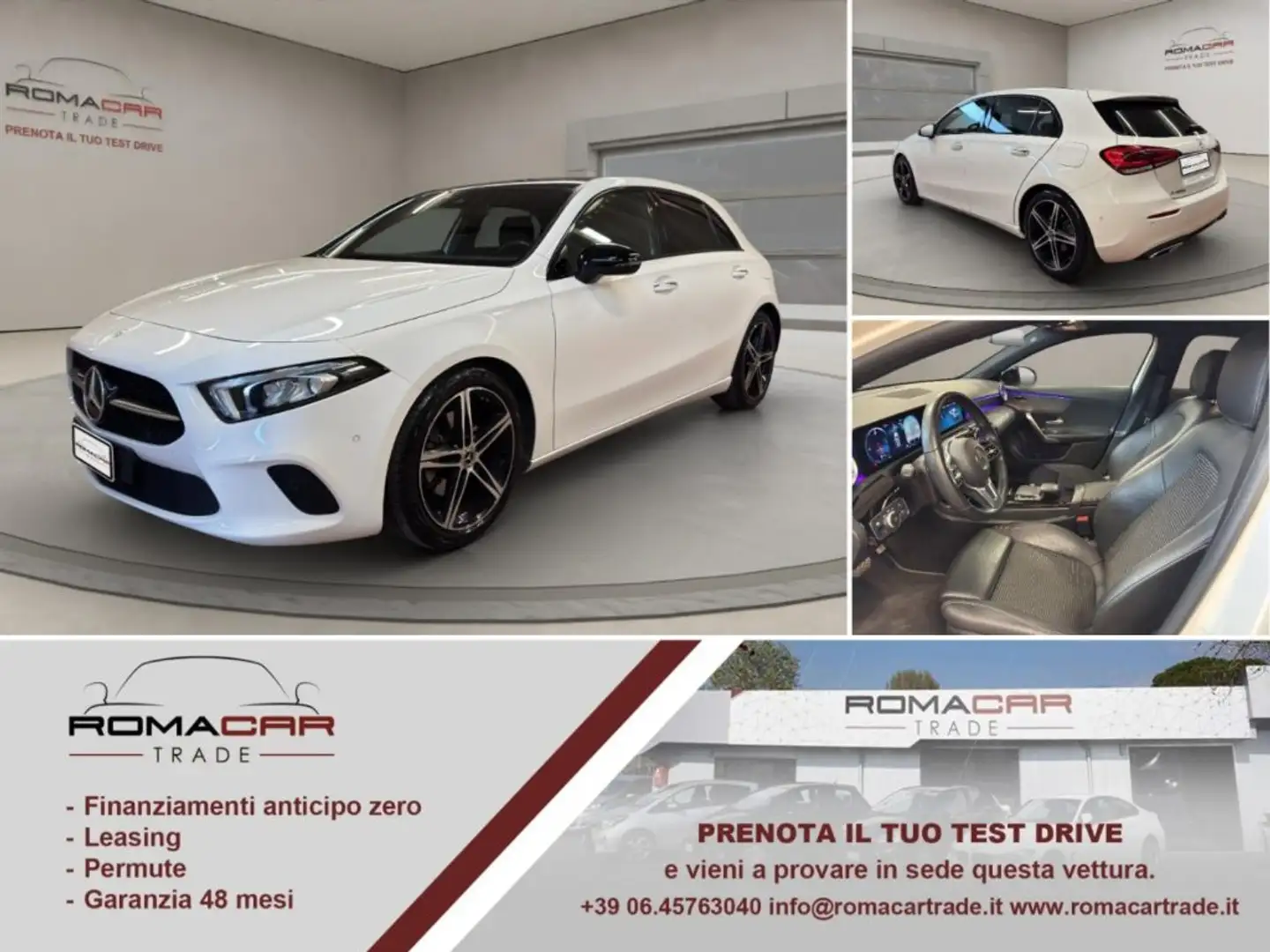 Mercedes-Benz A 180 d Automatic Sport TETTO APRIBILE PACCHETTO LUCI! Bianco - 1