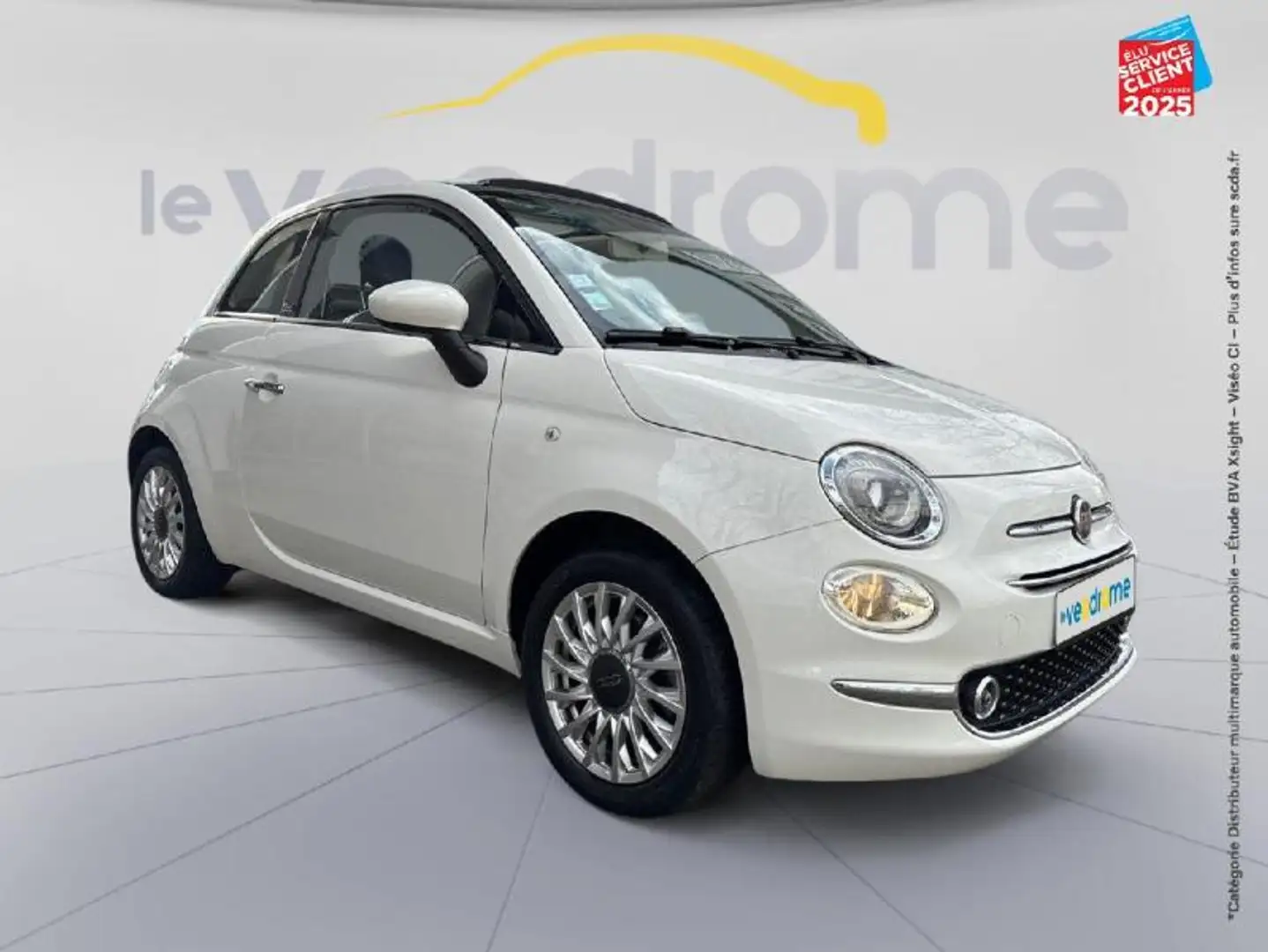 Fiat 500C 1.2 8v 69ch Eco Pack Lounge Euro6d Blanc - 2