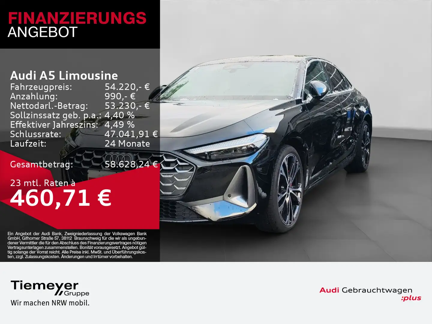 Audi A5 A5 Limo TDI Q S LINE UPE80 LM19 AHK Schwarz - 1