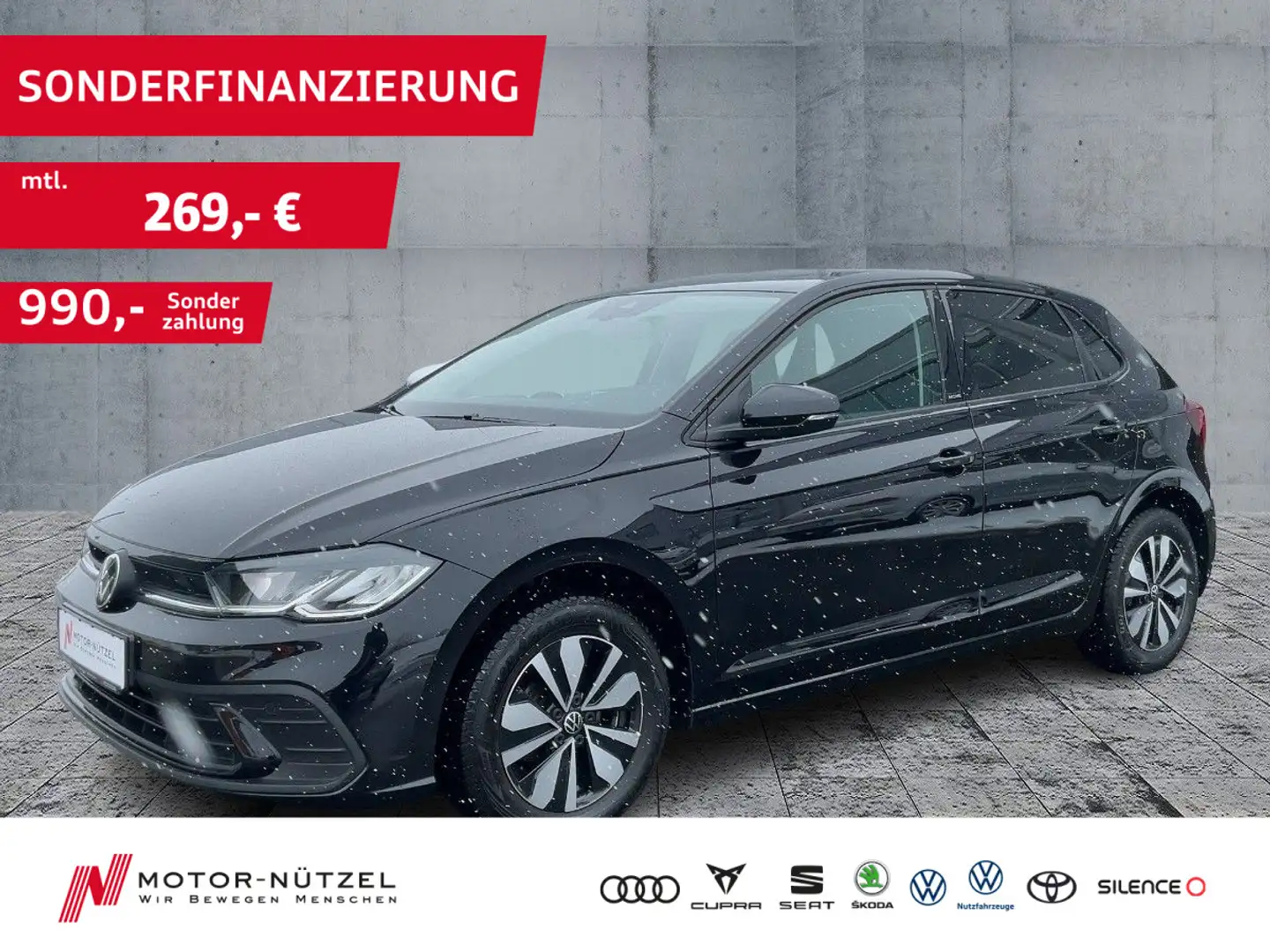 Volkswagen Polo 1.0 TSI DSG MOVE LED+APP+ACC+SHZ+RFK+DAB+VC Schwarz - 1