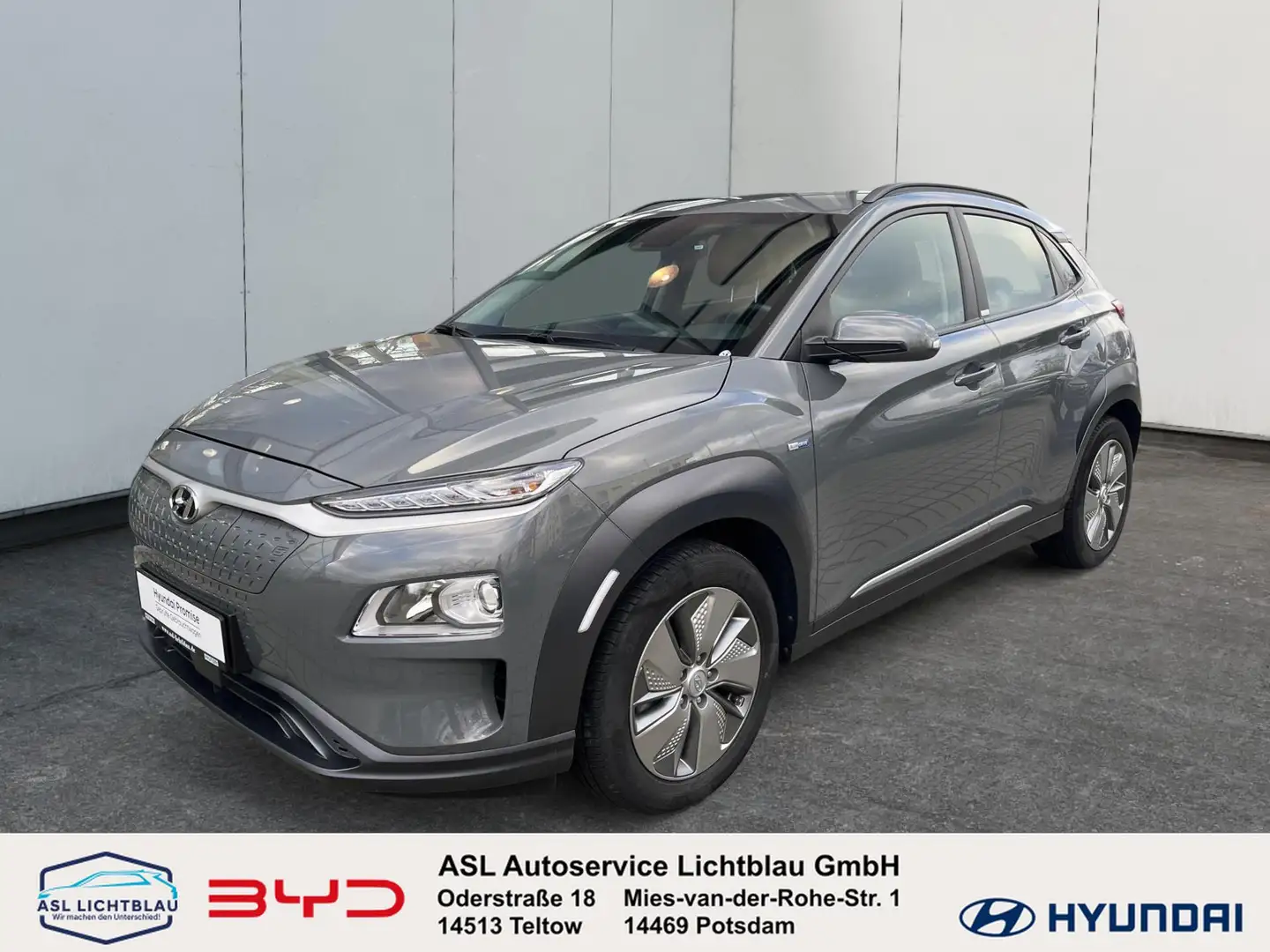 Hyundai KONA Basis Elektro 100kW Klimaaut. EPH Rückfahrkamer... Grau - 1
