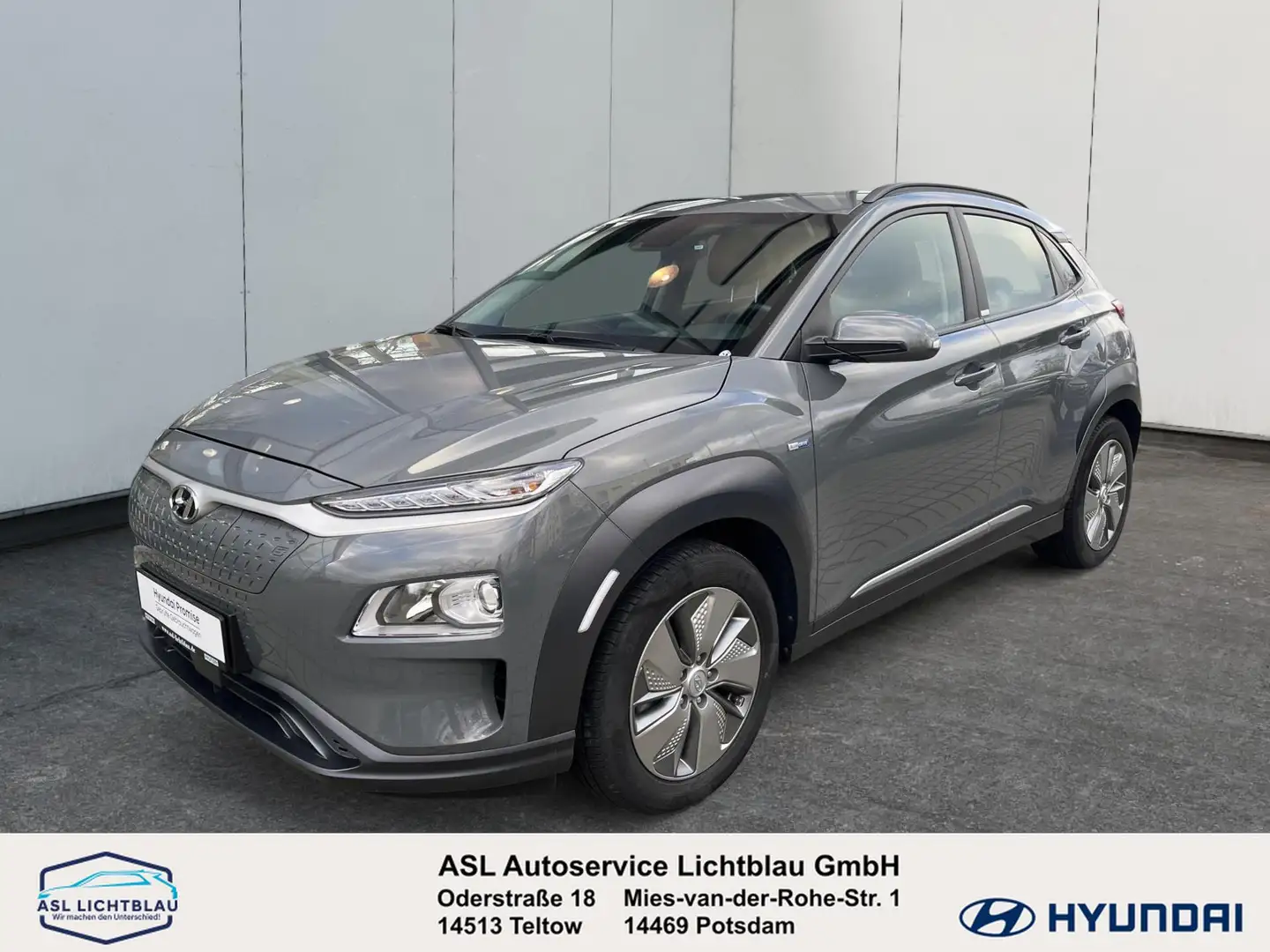 Hyundai KONA Basis Elektro 100kW Klimaaut. EPH Rückfahrkamer... Grau - 1