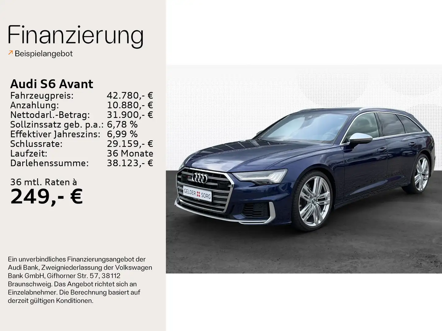 Audi S6 quattro HDMatrix|B&O|HuD|virtual|Lane Blue - 2