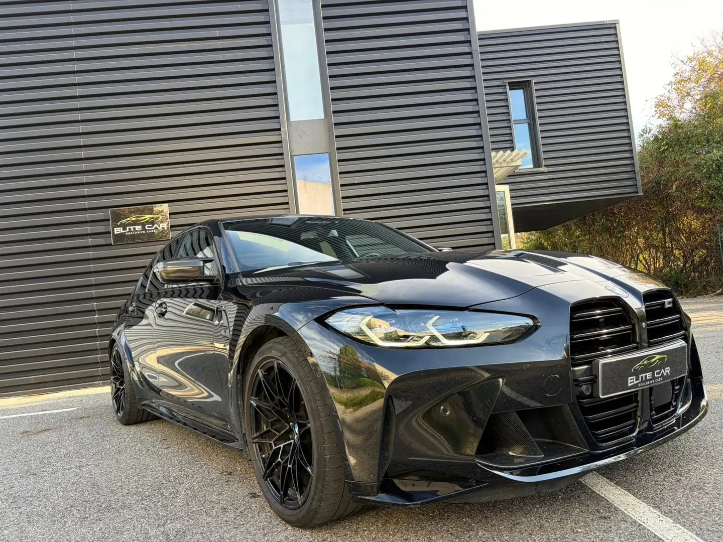 BMW M3 Competition M xDrive (G80) FULL  CARBONE HUD TVA Noir - 2