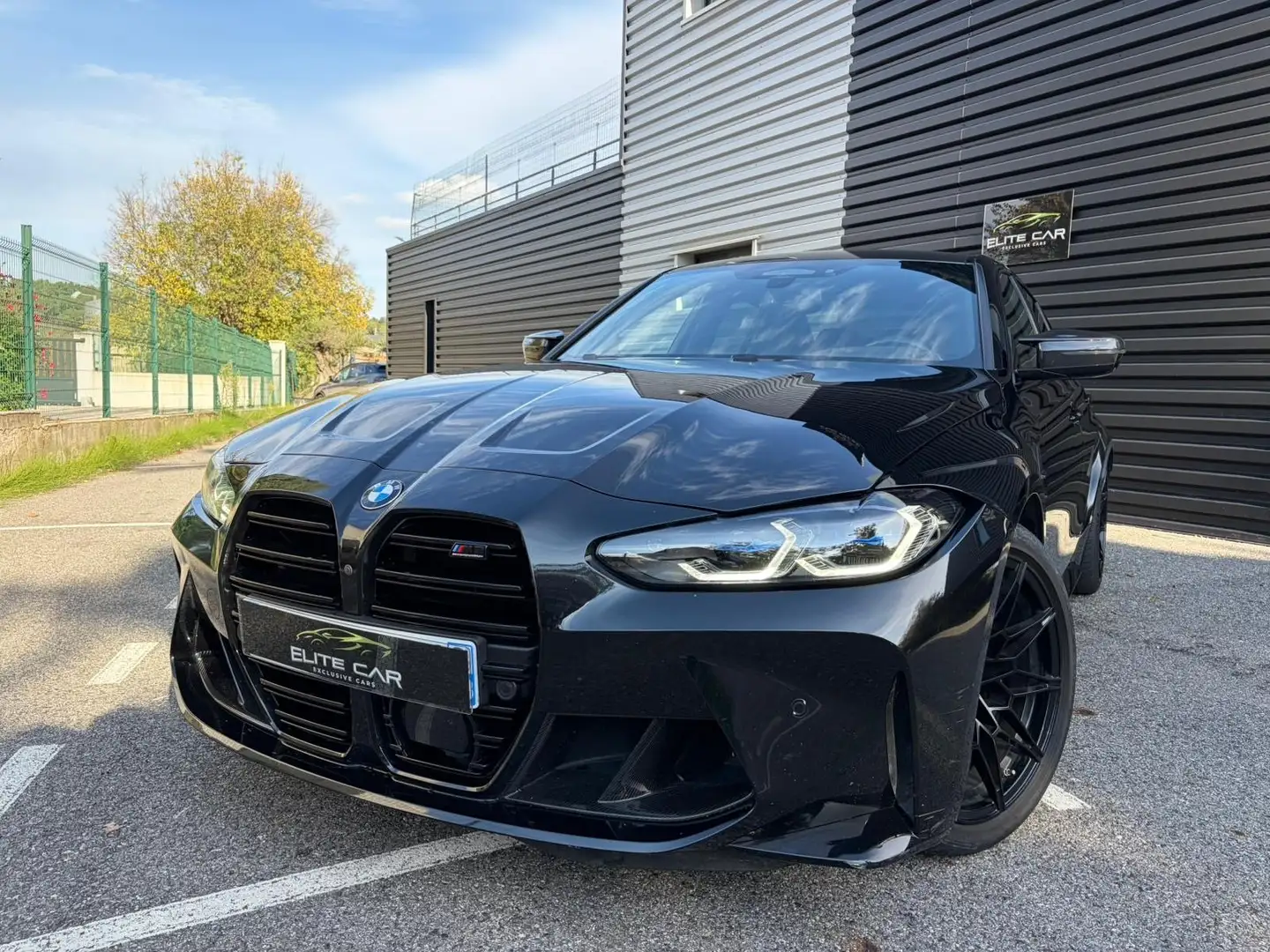 BMW M3 Competition M xDrive (G80) FULL  CARBONE HUD TVA Noir - 1