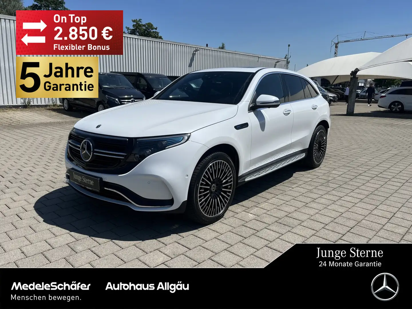 Mercedes-Benz EQC 400 EQC 400 4M AMG 21" LEDER AHK Distronic SHD NP91 Weiß - 1