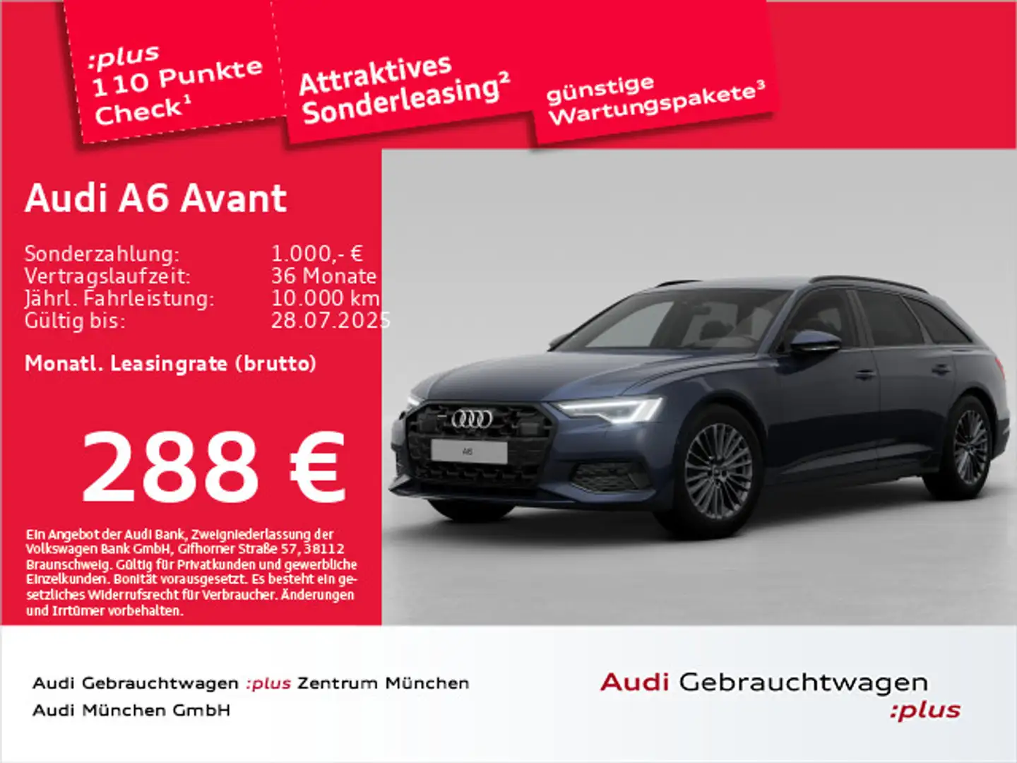 Audi A6 40 TDI qu. S tronic advanced ACC/Virtua Blau - 1