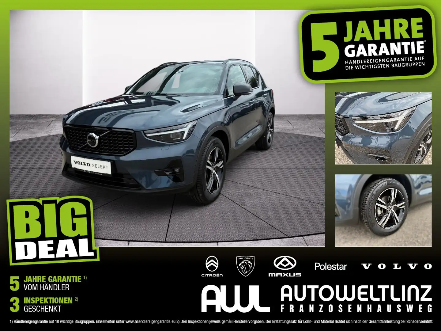 Volvo XC40 B3 Plus Dark ACC+LED+Navi+SHZ+2xKlima+360 Blau - 1