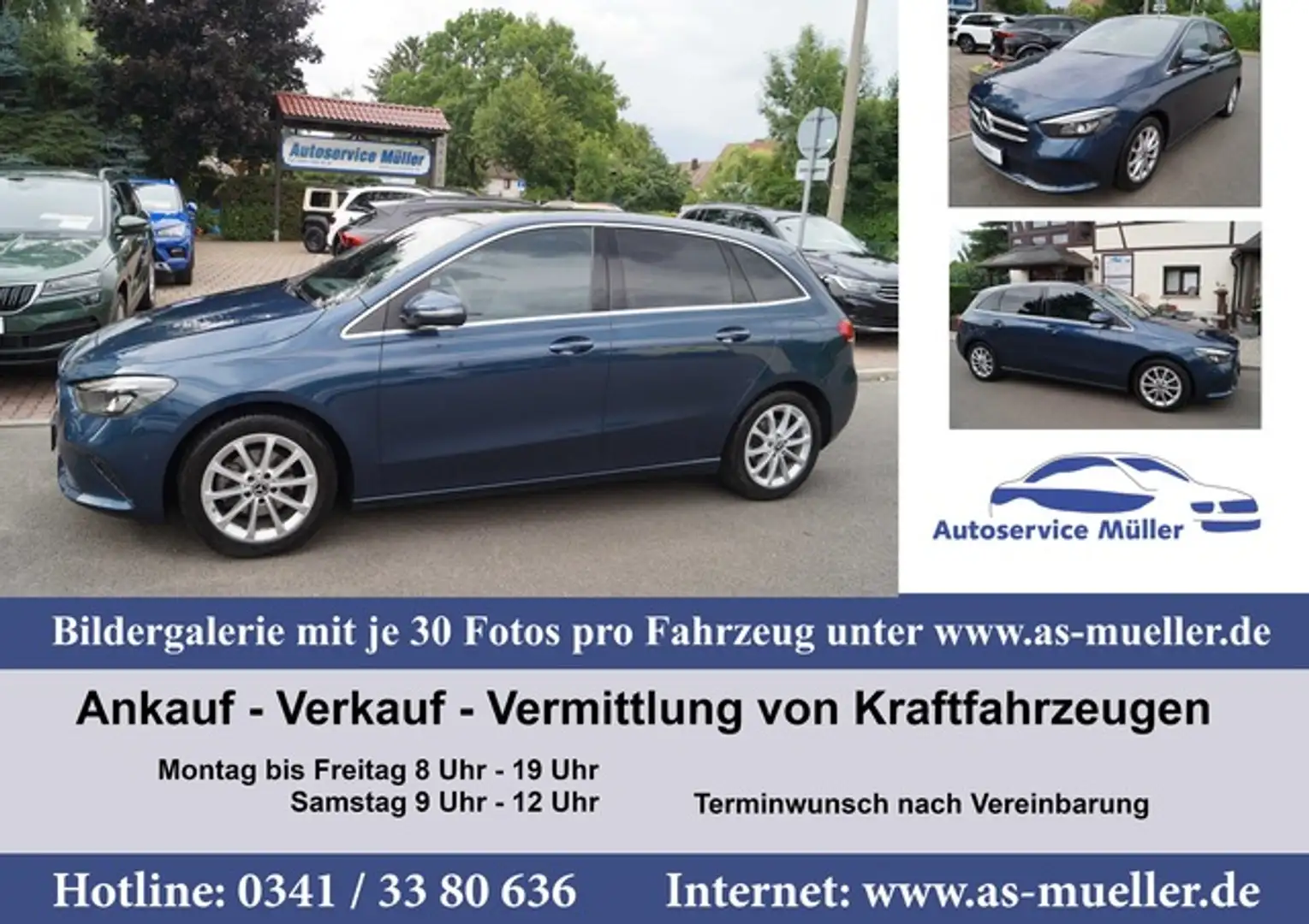 Mercedes-Benz B 180 P.Dach-Leder-Kamera-Navi-DAB-Sitzh-VZ Erk. Blau - 1