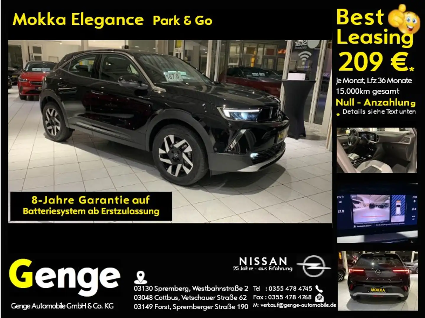 Opel Mokka Mokka-e Elegance, Park & Go Paket, Winter-Paket, L Schwarz - 1