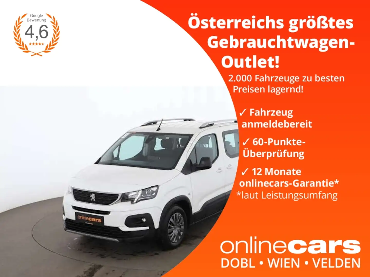 Peugeot Rifter 1.5 BlueHDi 100 L1 Allure KLIMA-ANLAGE PDC Blanco - 1