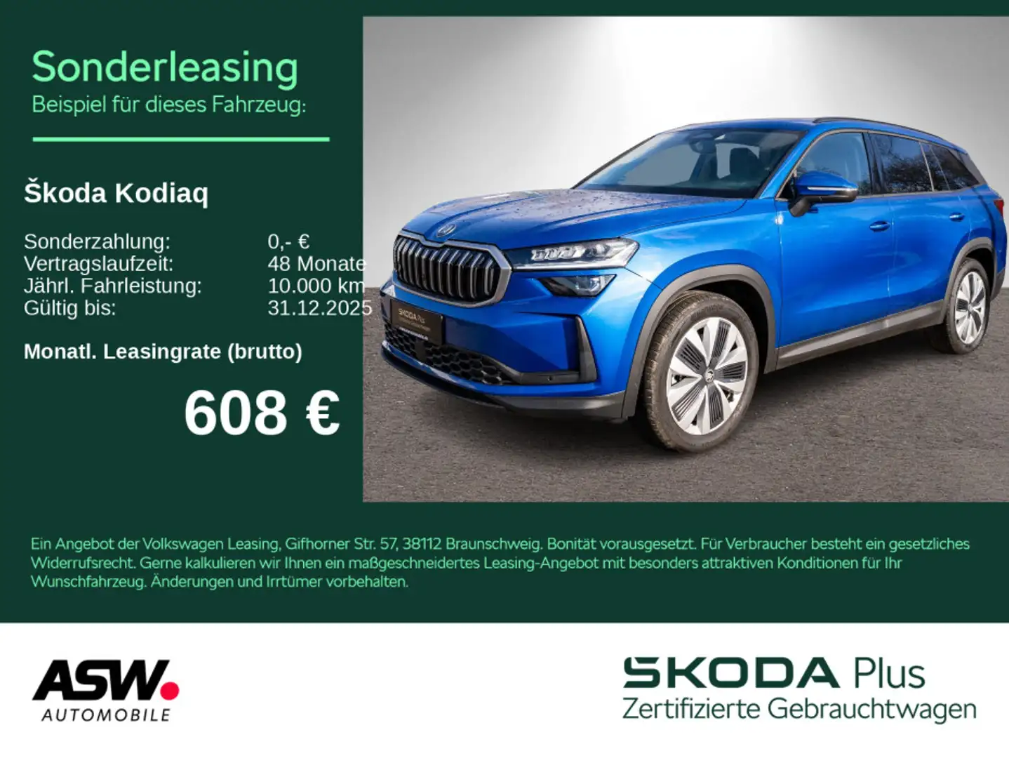 Skoda Kodiaq Selection 2.0 TDI DSG LED NAVI AHK PANO Blau - 1