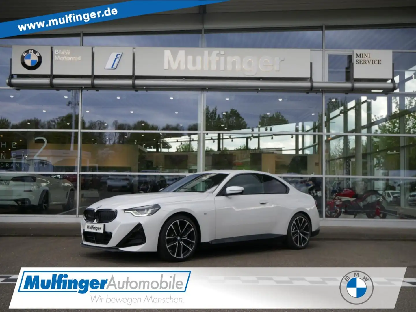 BMW 220 i Coupe M Sport Ha/Ka PaAs+ DrAs AdapLED HUD Blanc - 1