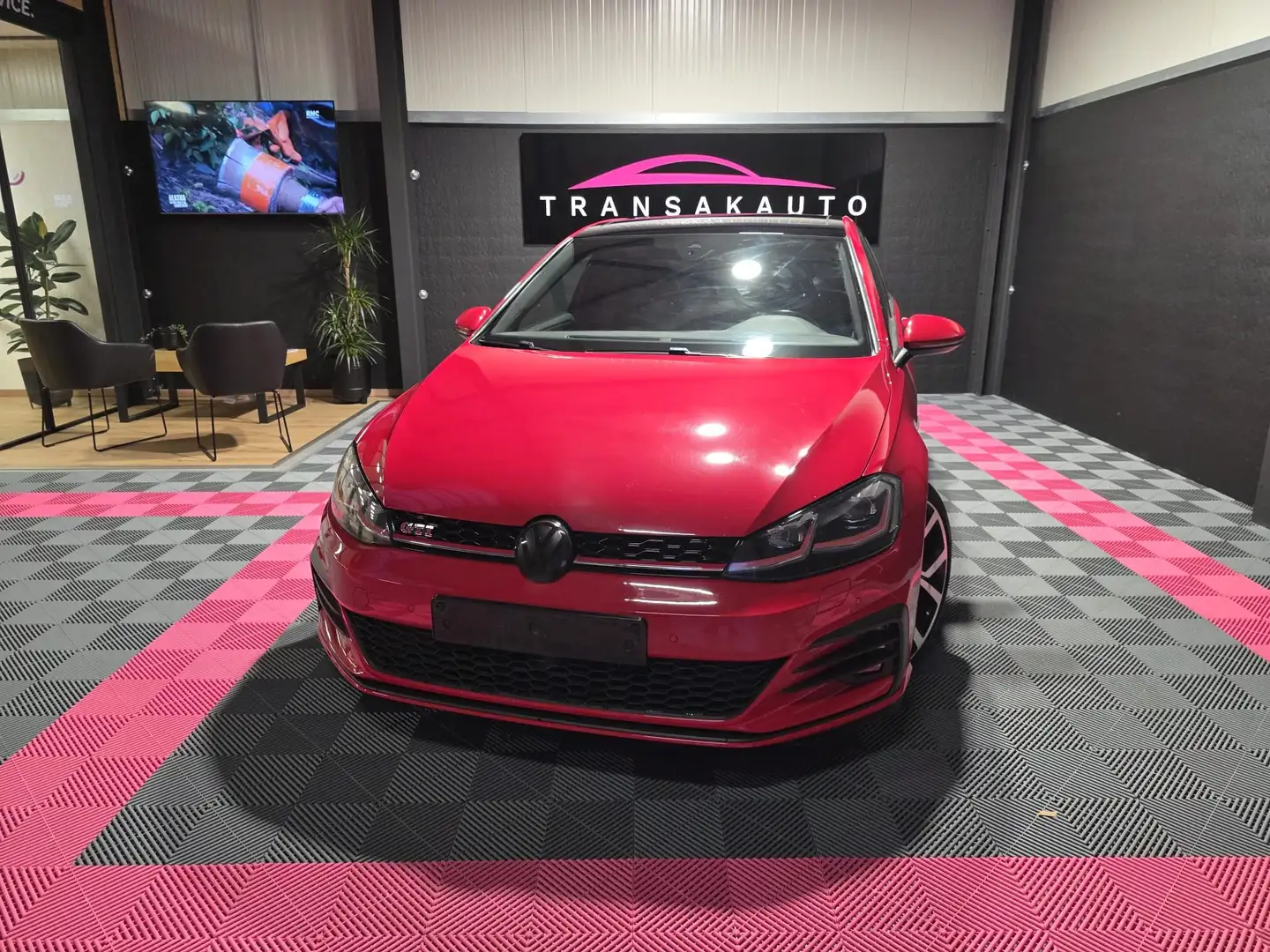 Volkswagen Golf GTI 2.0TSI Performance DSG-Toitpano-caméra-garantie Rouge - 1