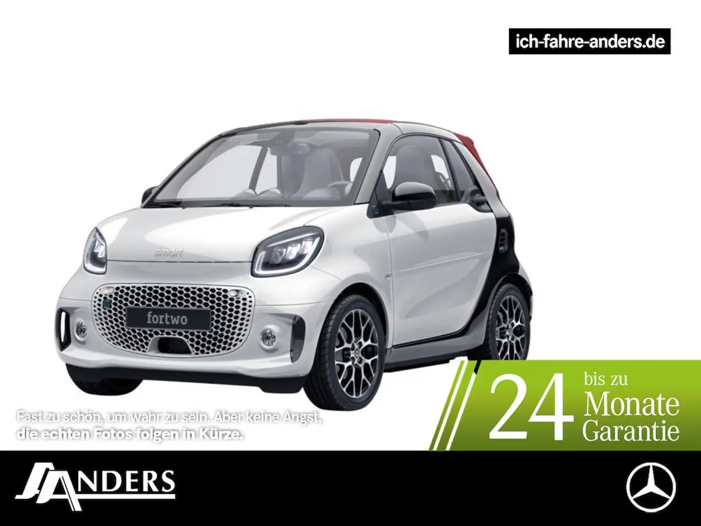 smart forTwo EQ cabrio COOL&MEDIA+LED+Kam+22kW+Apple Weiß - 1