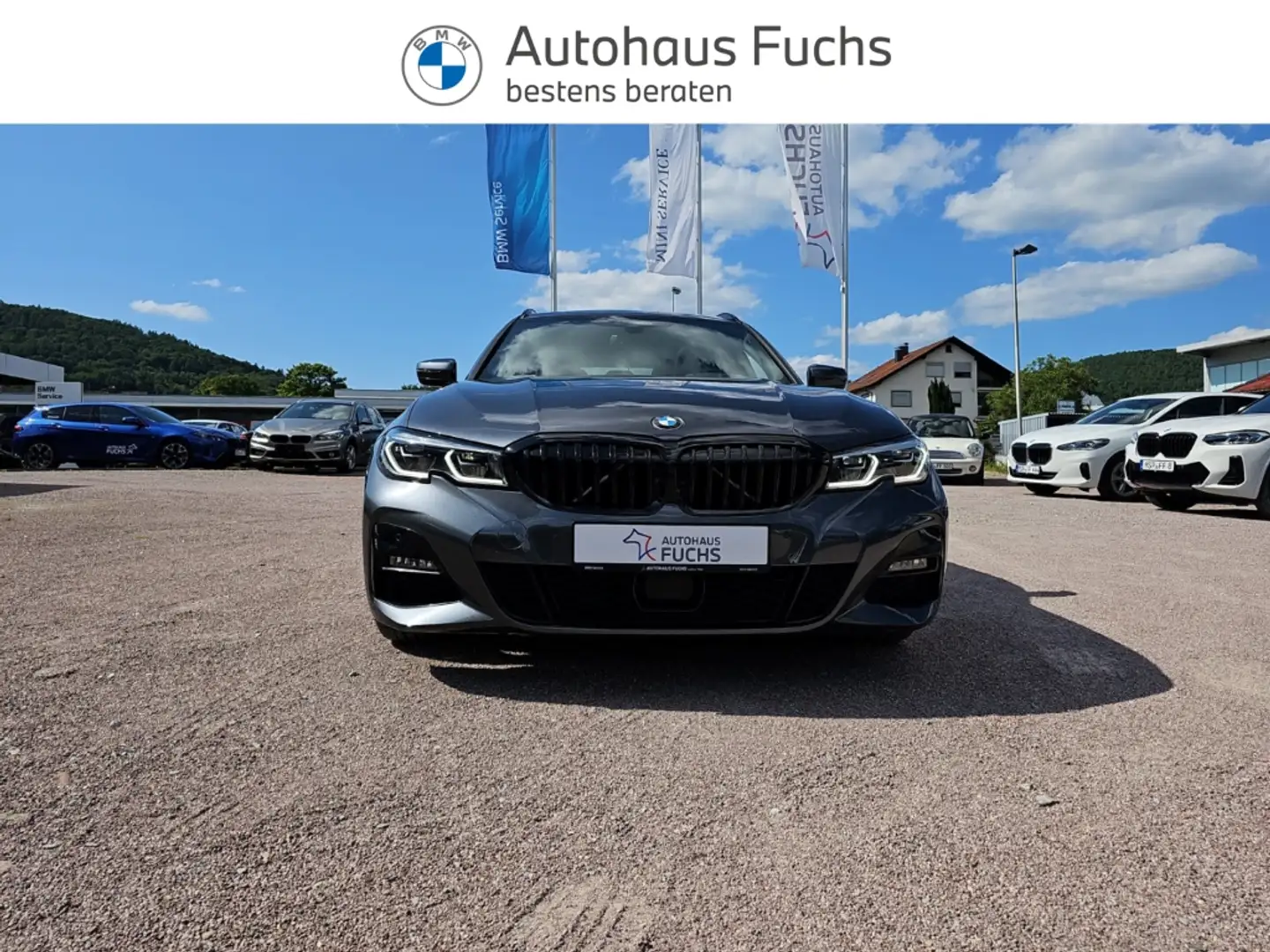 BMW 330 i Touring MSport 19'' Performancerad HUD AHK el. P Gris - 2