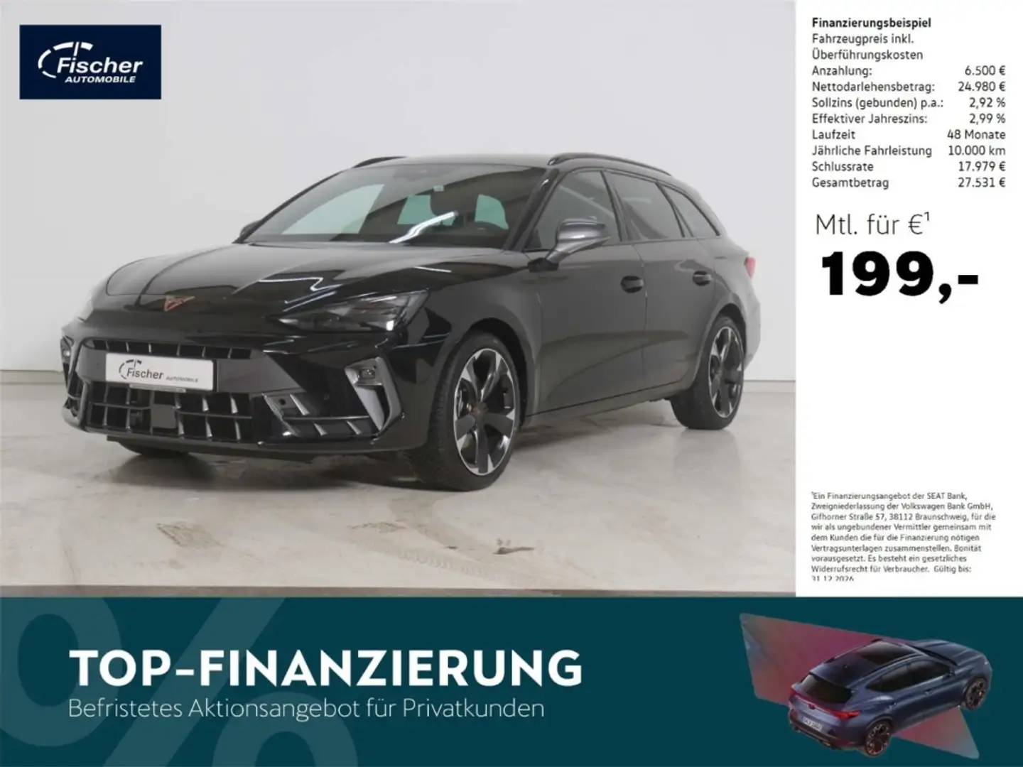 CUPRA Leon Sportstourer 2.0 TDI DSG LED/ACC/el.Klappe Schwarz - 1