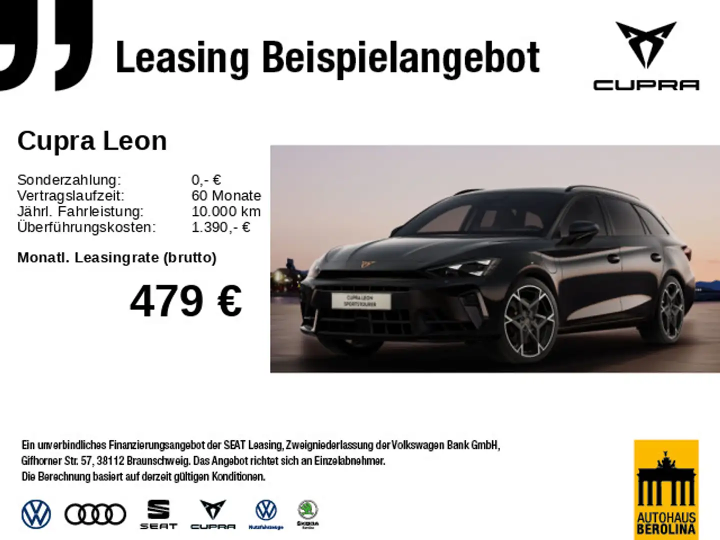 CUPRA Leon ST 1.5 e-Hybrid VZ DSG *MATRIX*ACC*R-CAM* Schwarz - 1