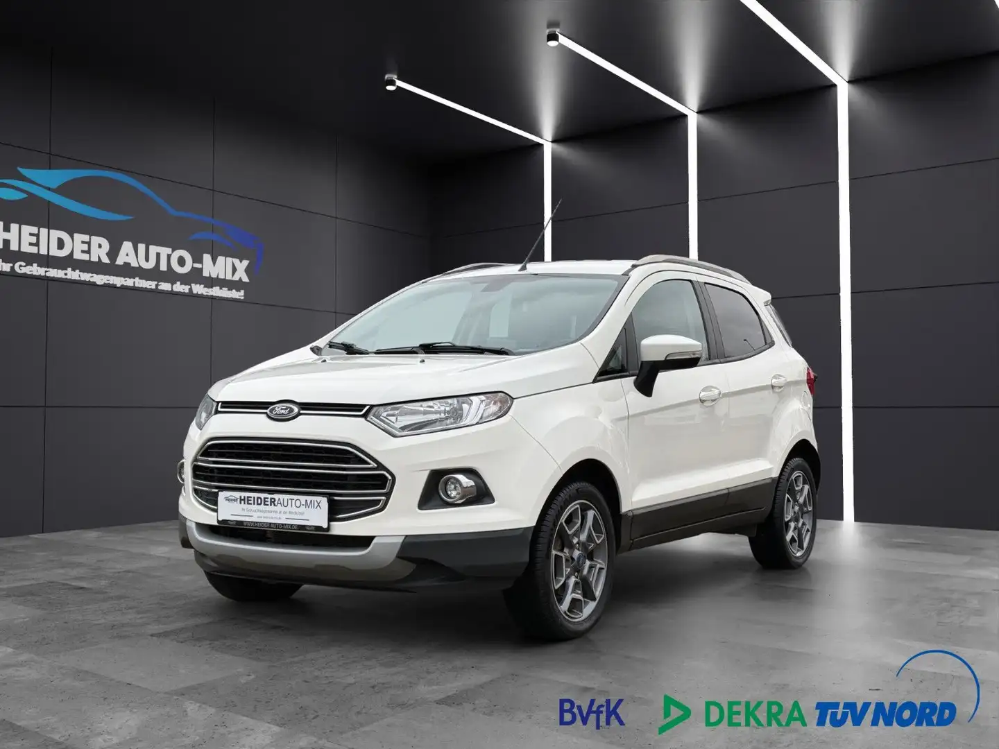 Ford EcoSport Titanium LEDER|TEMPOMAT|SITZHEIZUNG|PDC Blanc - 1