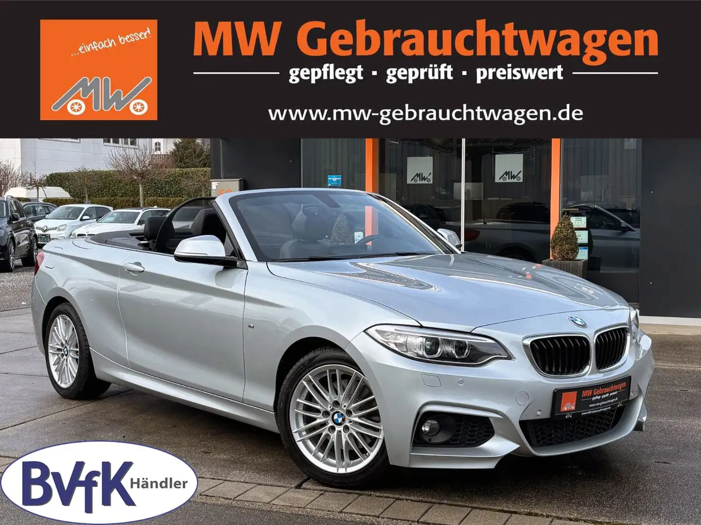 BMW 220 i Cabrio M-Sport Temp. PDC BI-Xenon LHZ HiFi Argent - 1