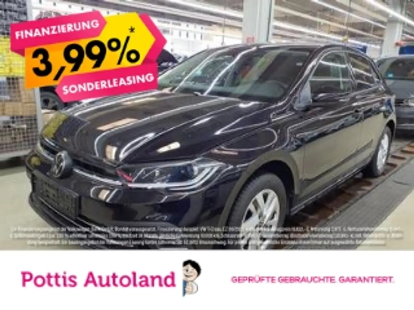 Volkswagen Polo 1.0 TSI DSG STYLE NAVI IQ.LIGHT SITZHZG PDC Schwarz - 1