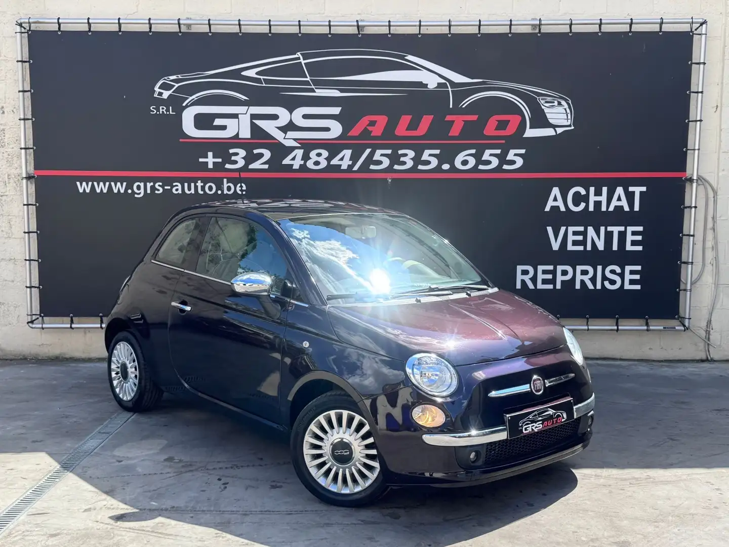Fiat 500 1.2i Pop 1er prop./clim./toit pano./garan 1an Mauve - 1