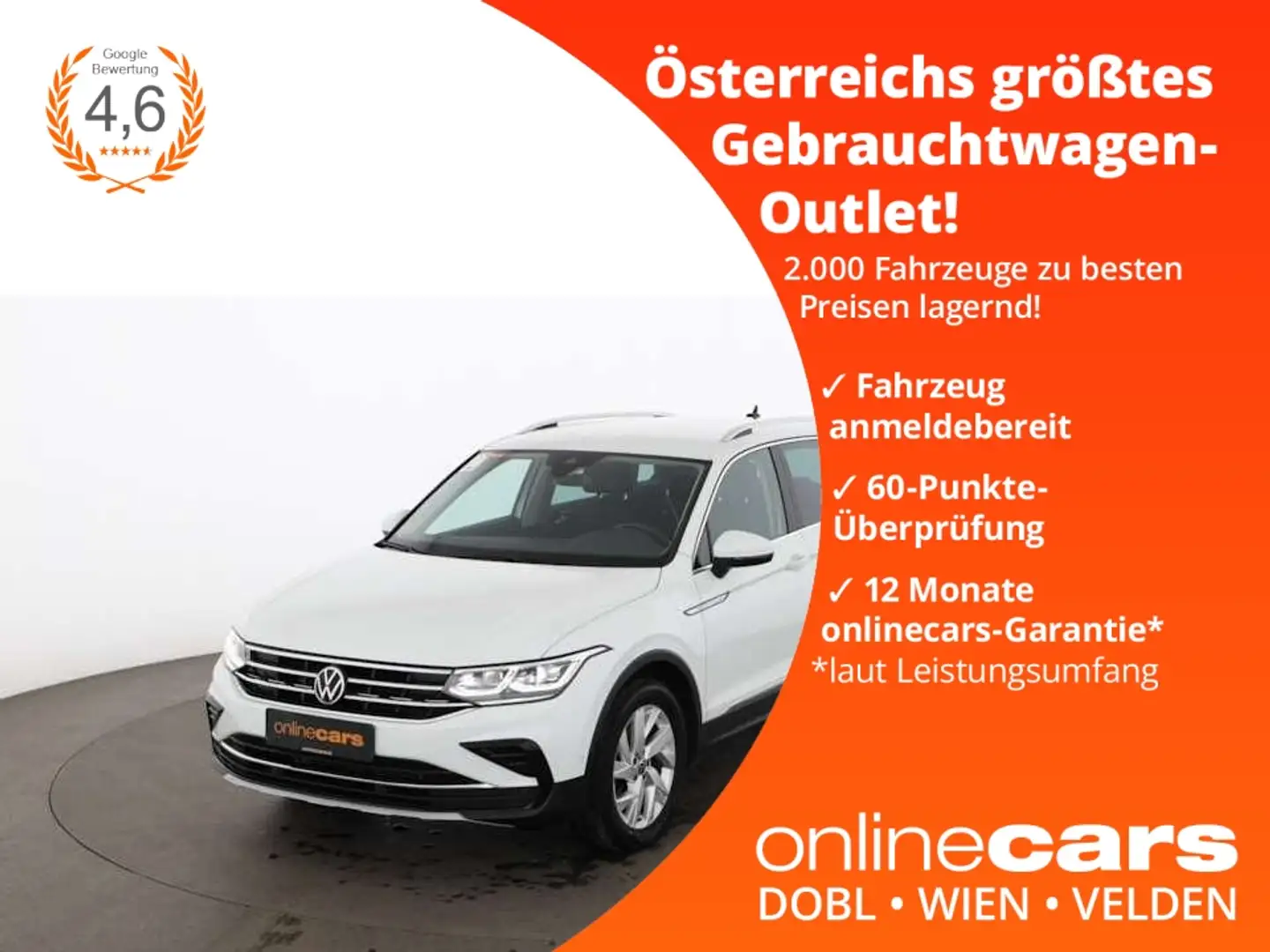 Volkswagen Tiguan 2.0 TDI Elegance Aut MATRIX RADAR NAVI PDC Blanc - 1