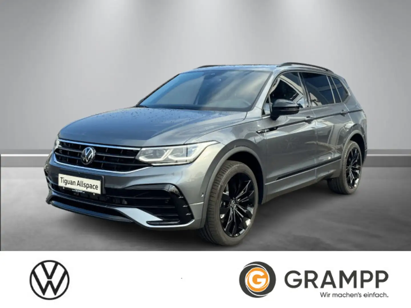 Volkswagen Tiguan Allspace R-Line 2,0 l TDI 4M AHK+PANO+STH Grau - 1