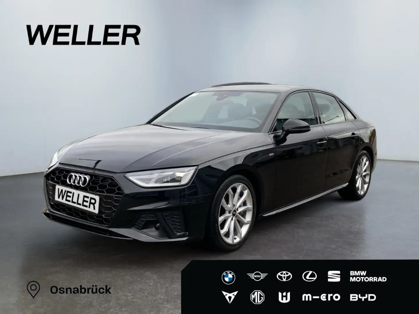 Audi A4 40 TFSI S tronic S line *Virtual*CAM*Optik*SHZ* Schwarz - 1