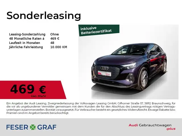 Audi Q4 e-tron SB 45 e-tron qu./adv./LED/Navi+/CarPlay