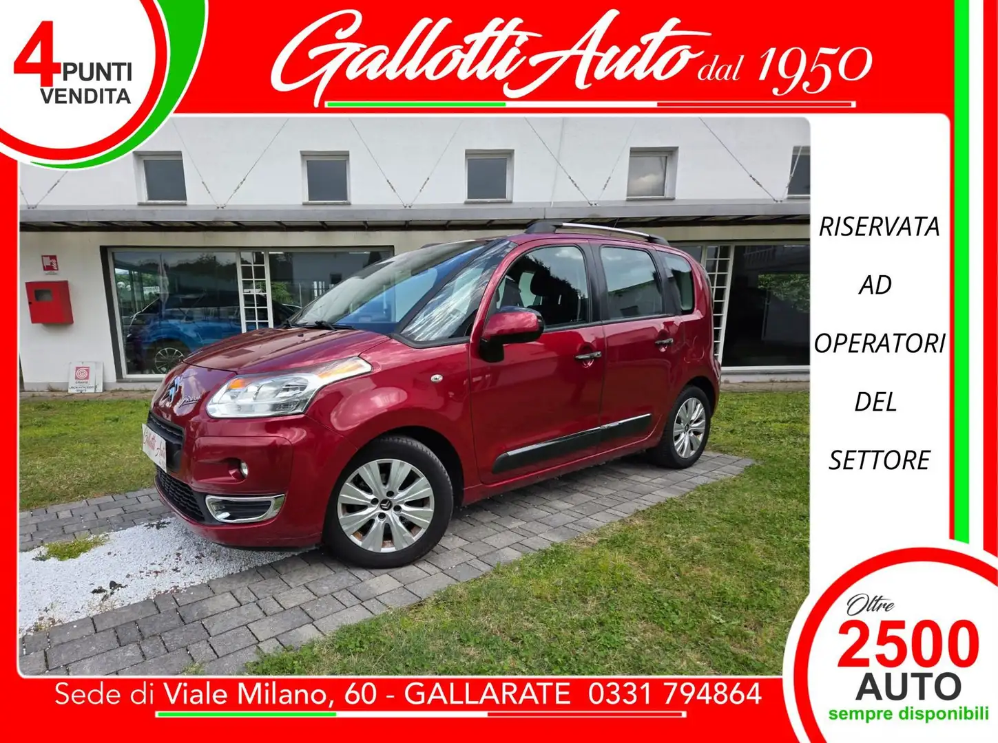 Citroen C3 Picasso 1.4 VTi 95 Exclusive Rosso - 1