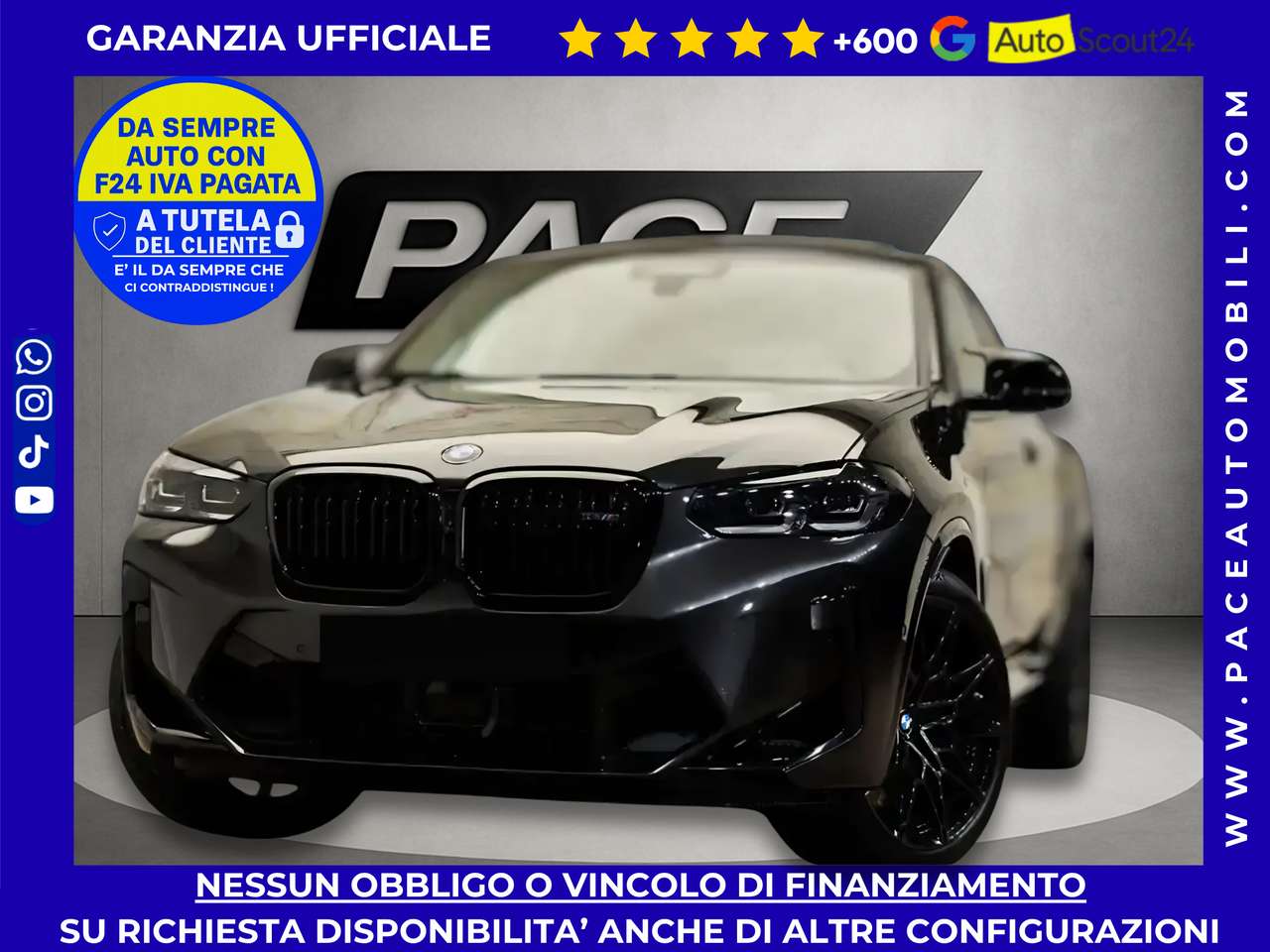 BMW X4 M COMPETITION 21" TETTO ACC LED BLACK PACK H/K HUD