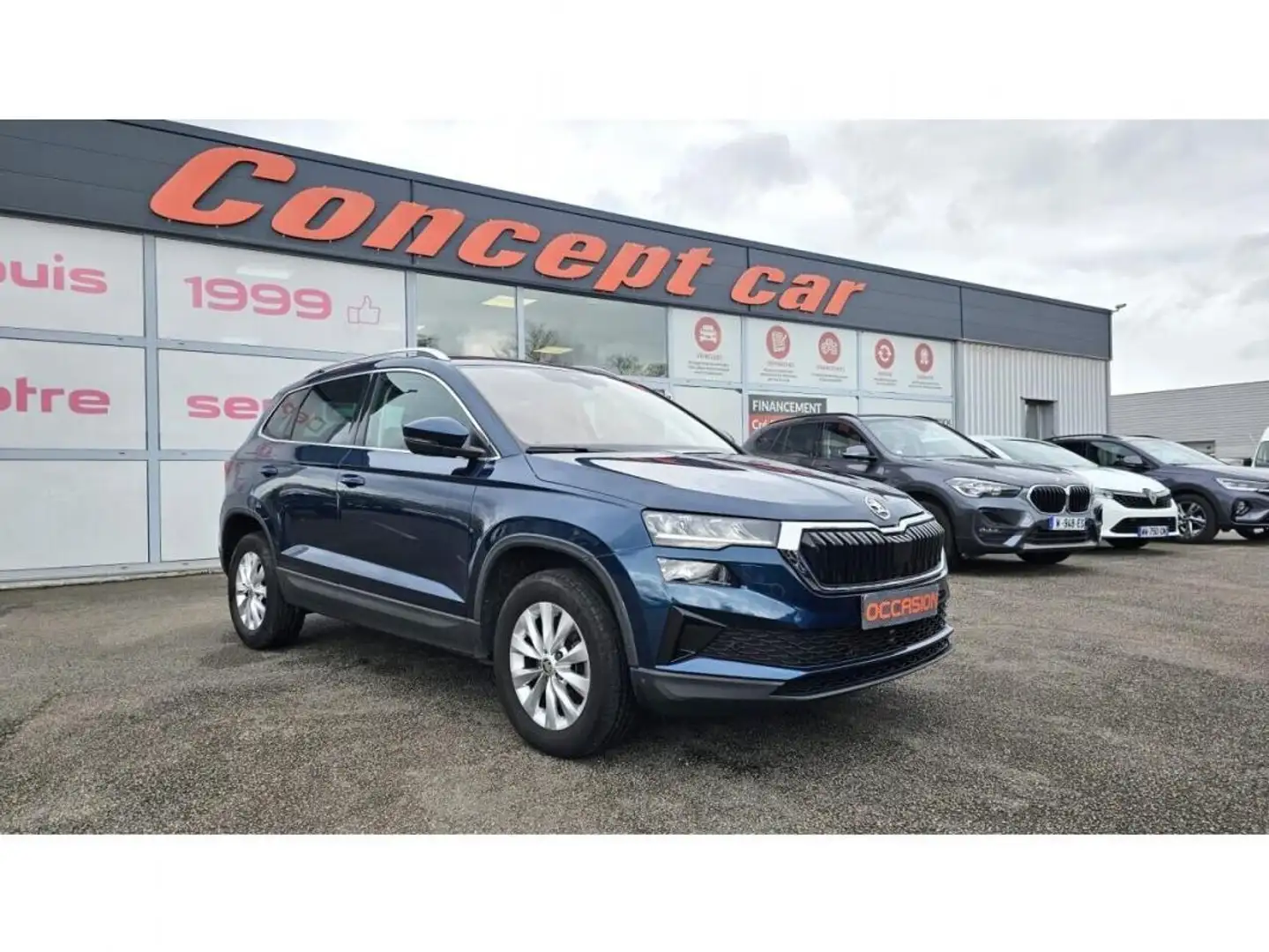Skoda Karoq AMBITION 1.5 TSI 150cv DSG7 + Pack Parking +  Design + Pack Hiver Plus Bleu - 1