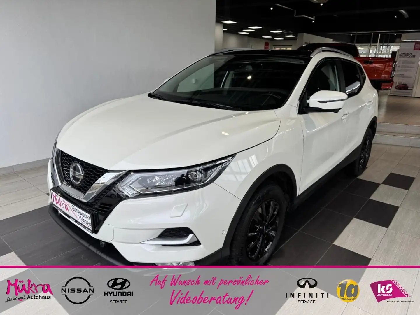 Nissan Qashqai N-Connecta 160PS MT LED NSS 8-fach AHK Klima Navi Blanc - 1