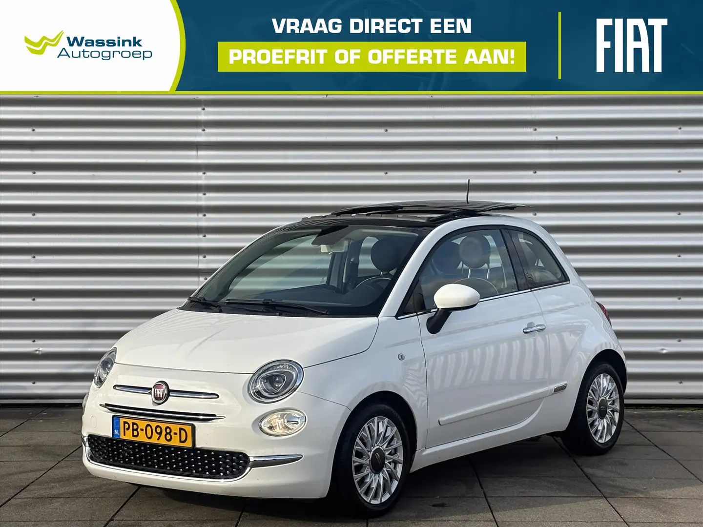 Fiat 500 0.9 TwinAir Turbo 80pk Lounge | Airco | Panoramisc Wit - 1