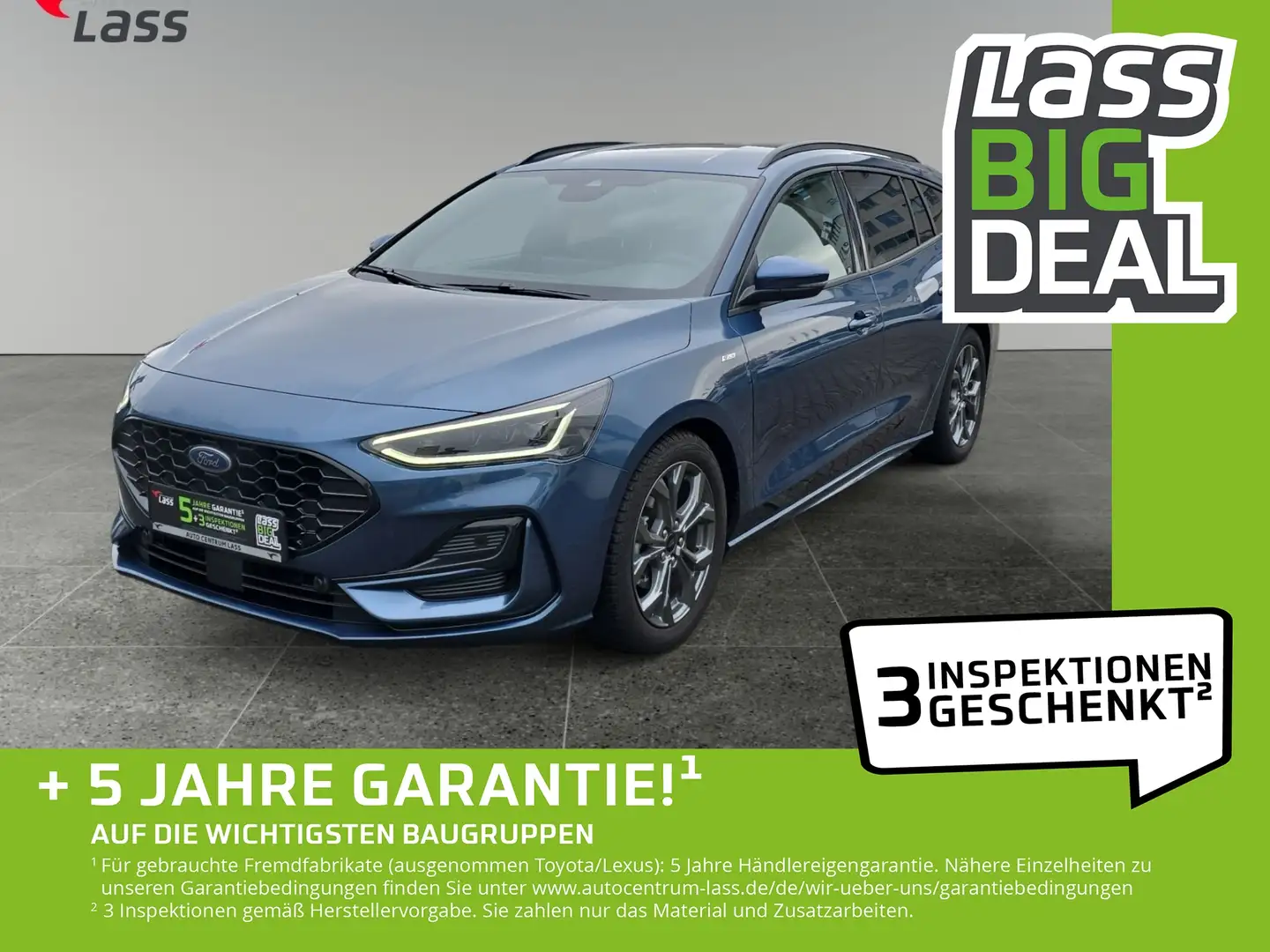 Ford Focus Turnier 1.0 EcoBoost ST-Line X Bi-LED+Navi+ Blauw - 1