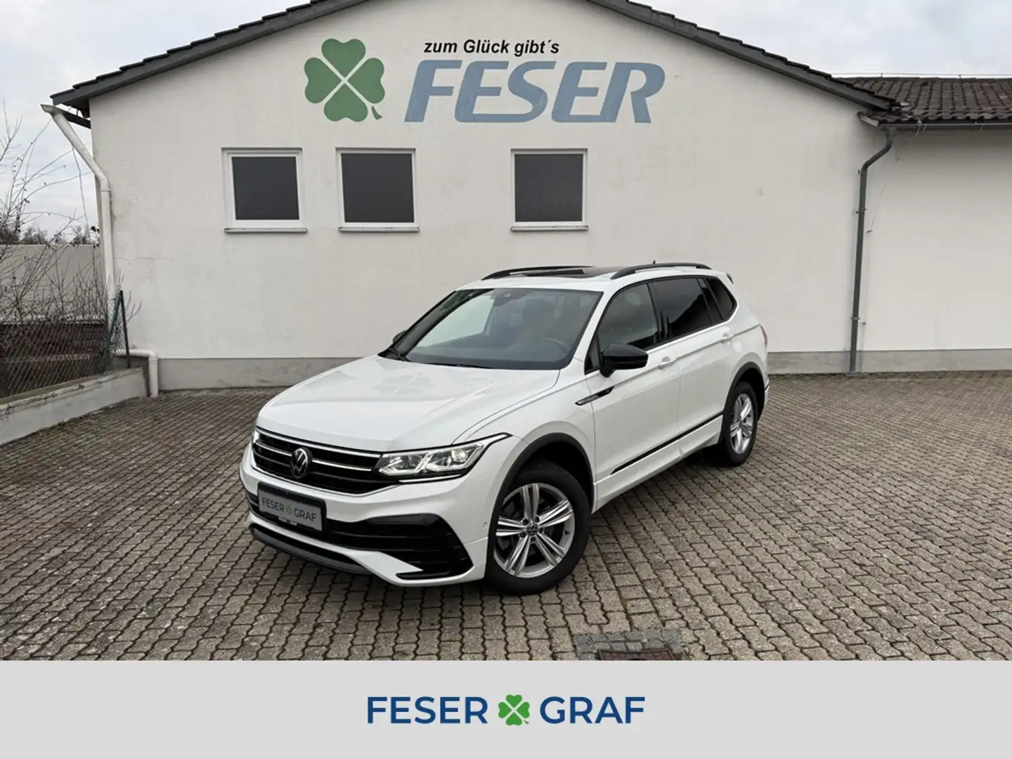 Volkswagen Tiguan Allspace R-Line 2.0 TDI DSG 4M 360° MATRIX PANO Weiß - 1