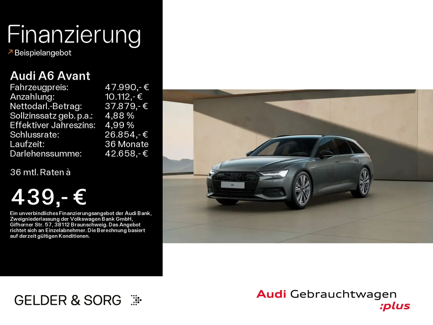 Audi A6 50 TDI qu. sport HDMatrix*HuD*Pano*air* Grijs - 1