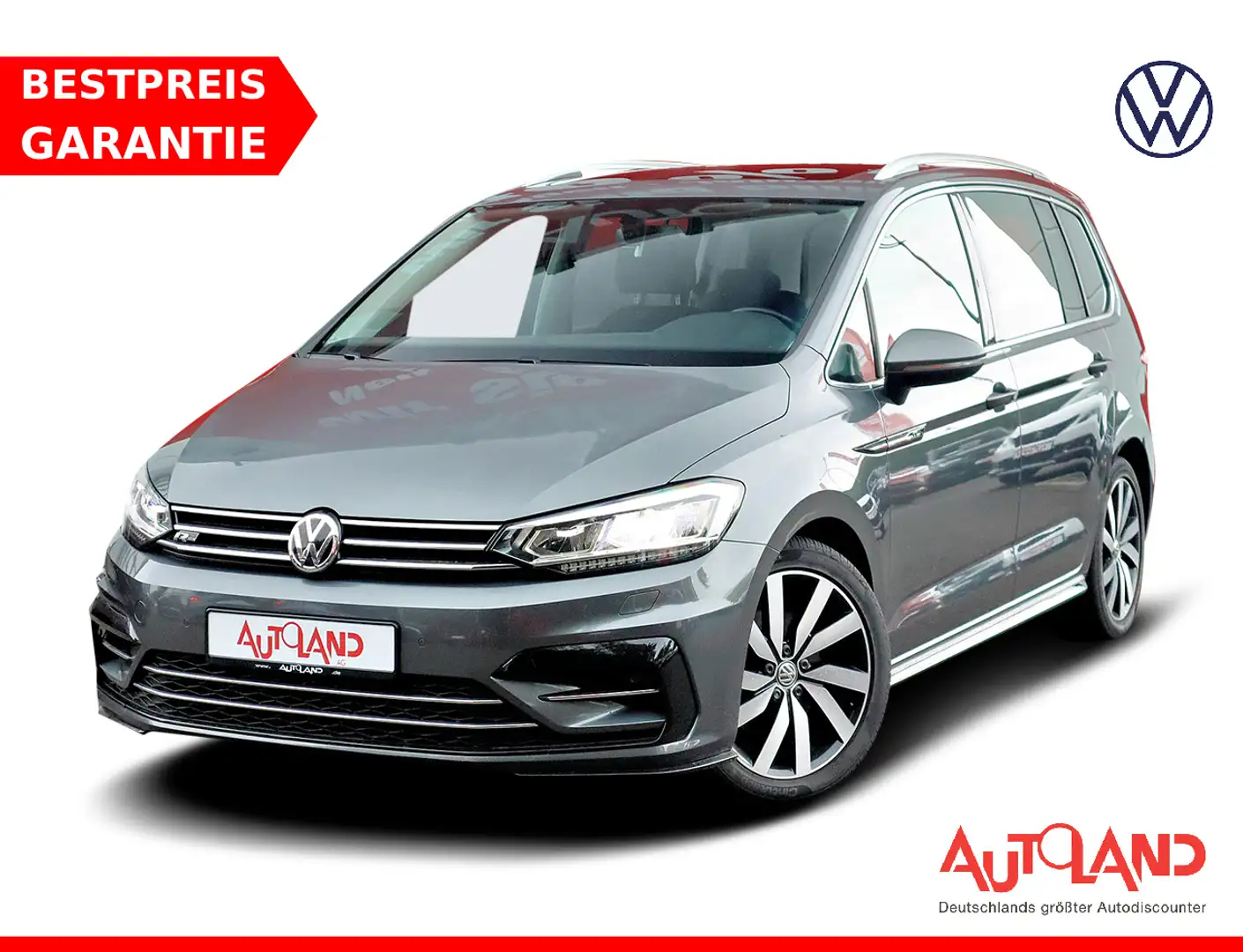 Volkswagen Touran 2.0 TDI DSG R-Line LED Navi Panorama ACC Grau - 1