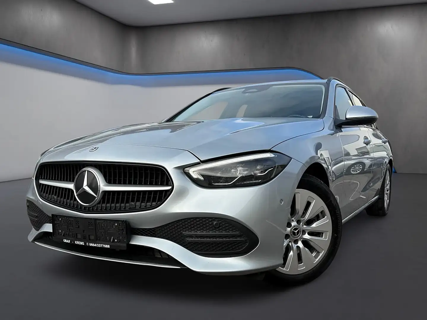 Mercedes-Benz C 220 d T Aut. *Kamera*Leder*Sitzhz*Navi*LED* Silber - 1